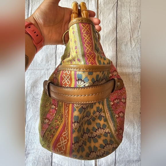 Relic Vintage Y2K Floral Handbag Bamboo Handles Retro Cottagecore Whimsy style - Picture 9 of 10